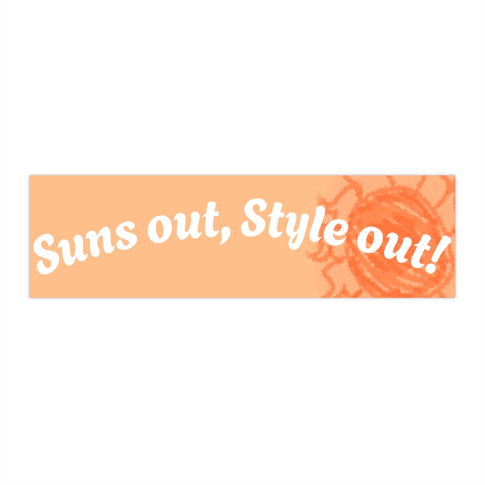 Suns Out, Style Out! Peach Beach Bumper Sticker